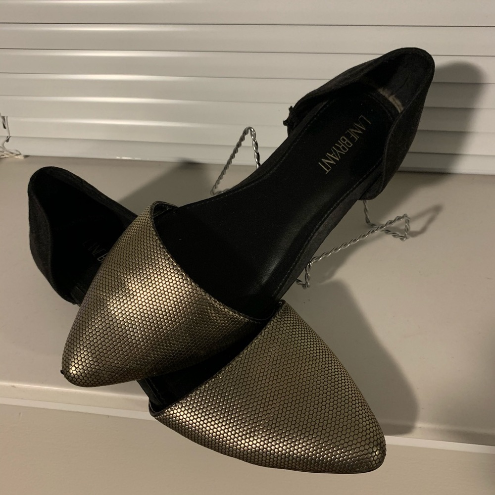 Black & Gold Lane Bryant Flats